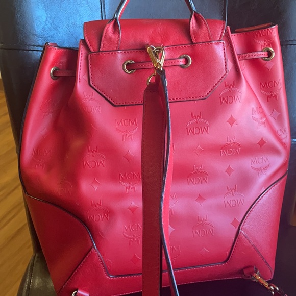 MCM RUBY RED Claudia Studs Bag